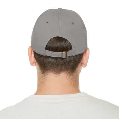 Dad Hat with Bird Design Print on Leather Patch