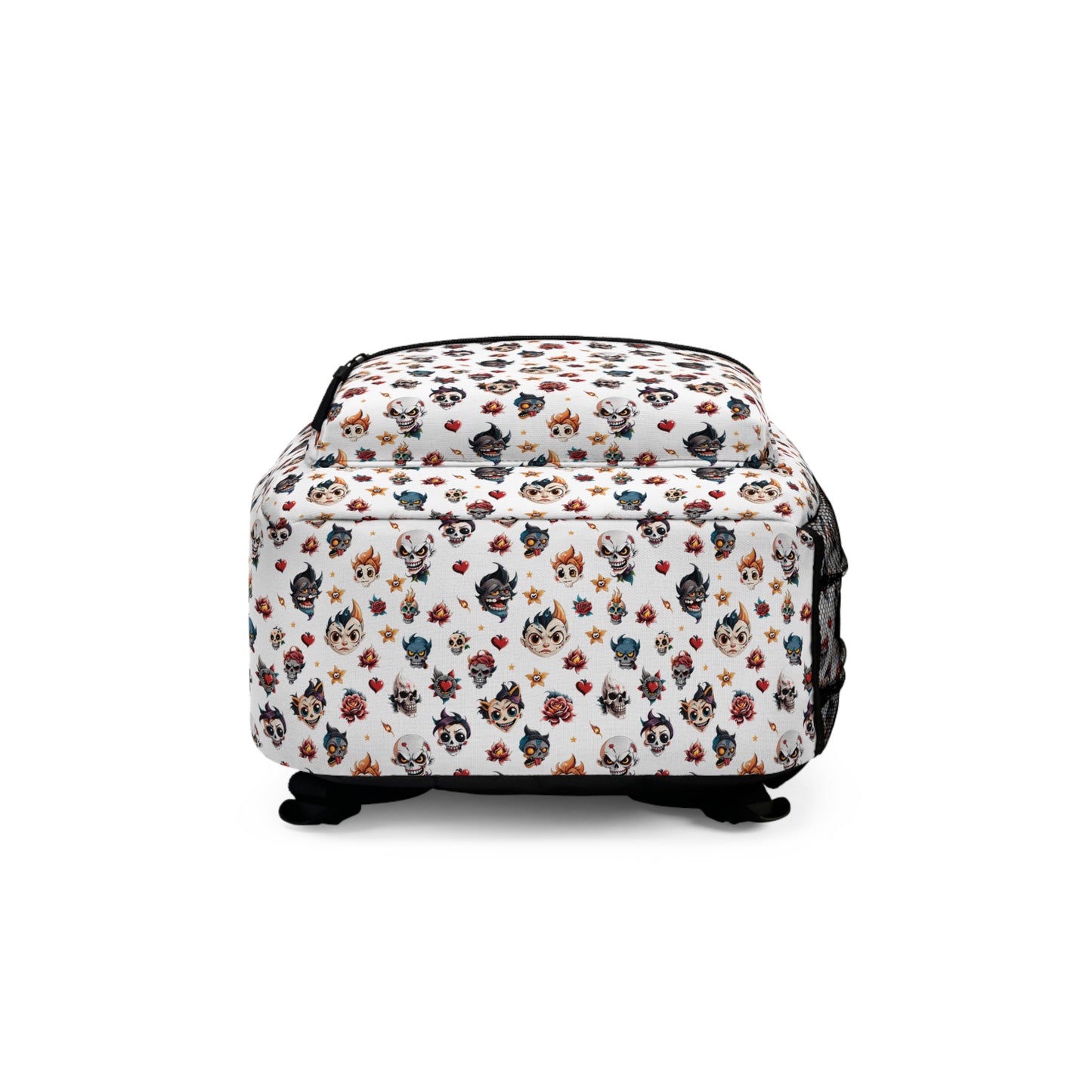 Fancy heads tattoo style seamless tiles backpack