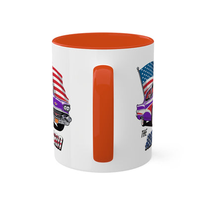 Retro American muscle car printed on mug