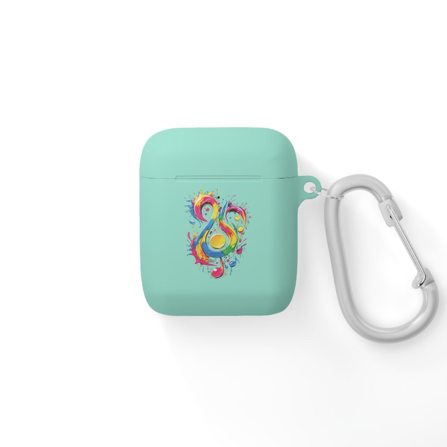 AirPods and AirPods Pro Case Cover with Graffiti Style Colorful Musical Notation Inspired Symbols