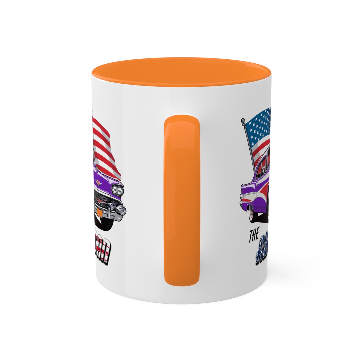 Retro American muscle car printed on mug