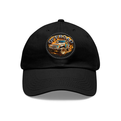 Offroad Dad Hat with Leather Patch (Round)