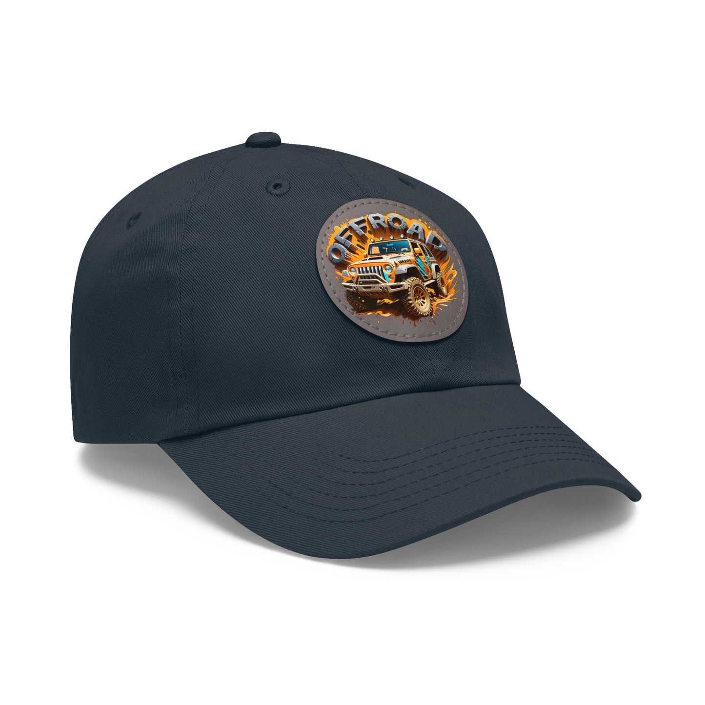 Offroad Dad Hat with Leather Patch (Round)