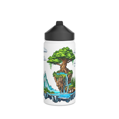 Stainless Steel Water Bottle, with Island in the Sky Design