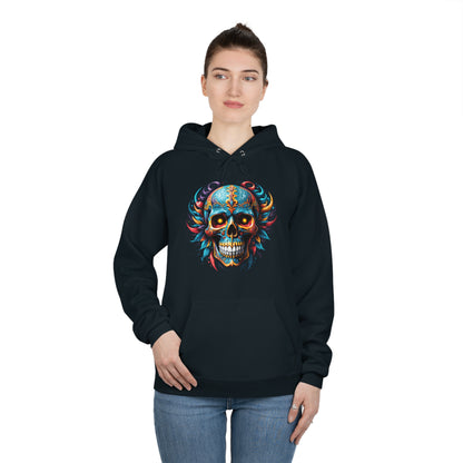 Tattoo Style Skull Printed unisex pullover hoodie sweatshirt - EcoSmart