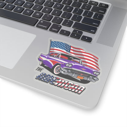 Retro American muscle car sticker