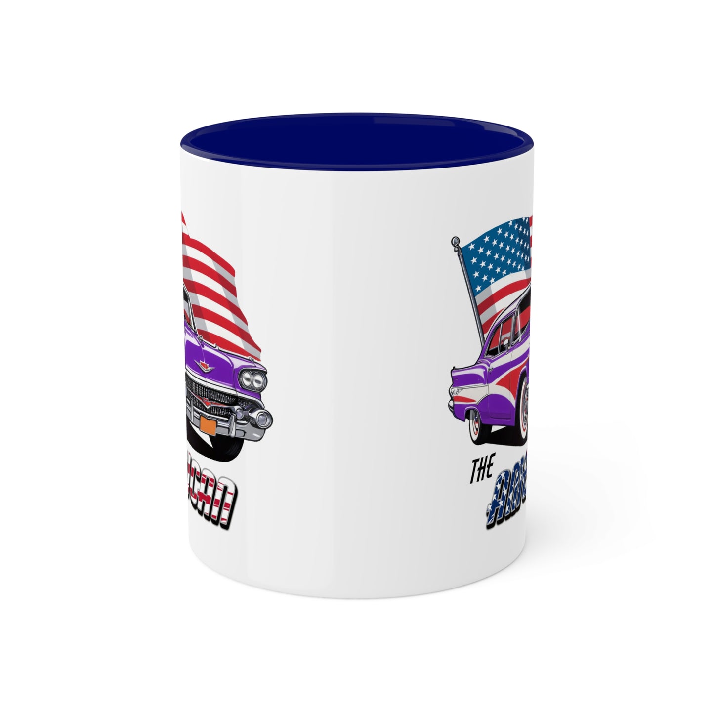 Retro American muscle car printed on mug