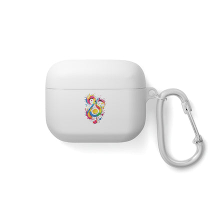 AirPods and AirPods Pro Case Cover with Graffiti Style Colorful Musical Notation Inspired Symbols