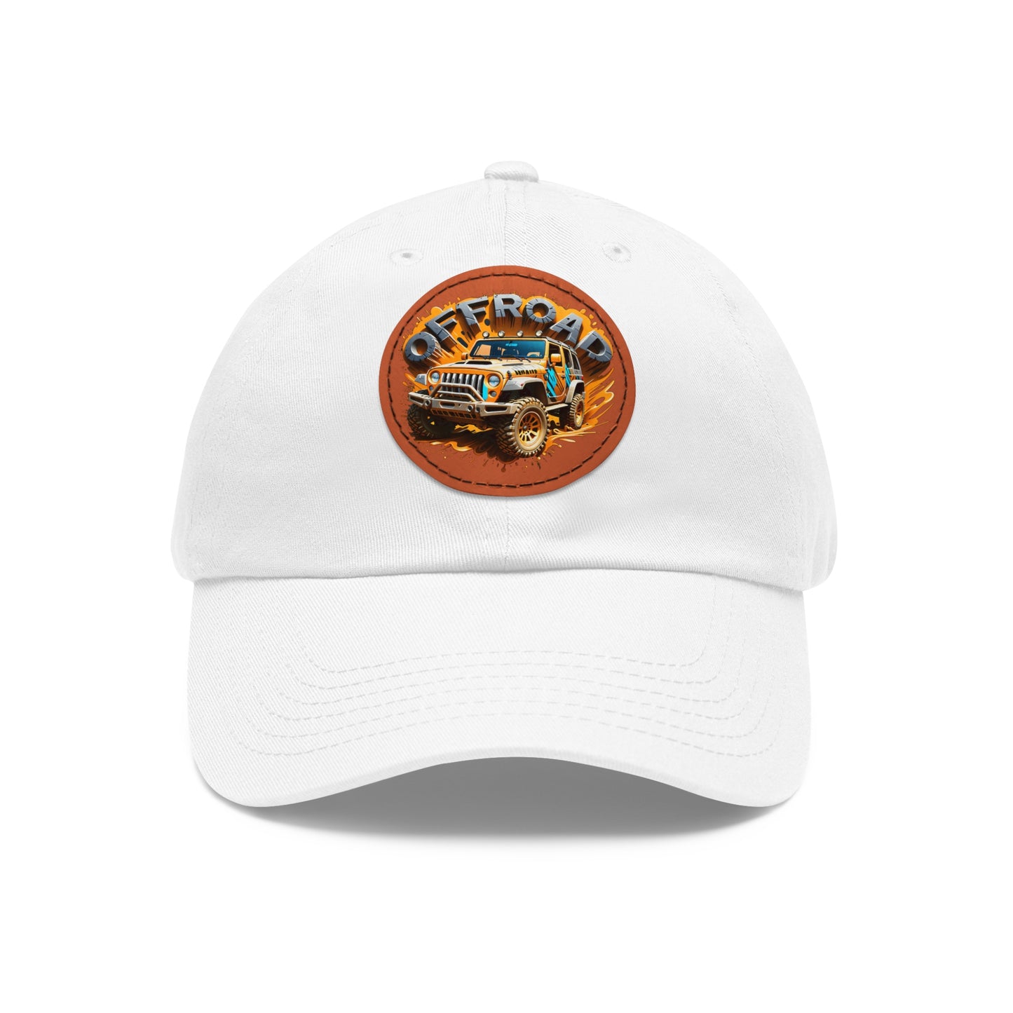 Offroad Dad Hat with Leather Patch (Round)