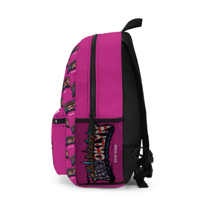 United States Brooklyn New York printed Backpack - Bag (pink edition)