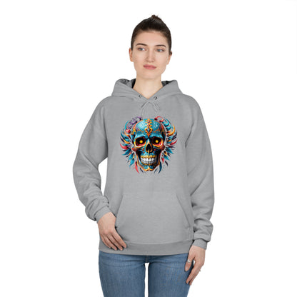 Tattoo Style Skull Printed unisex pullover hoodie sweatshirt - EcoSmart