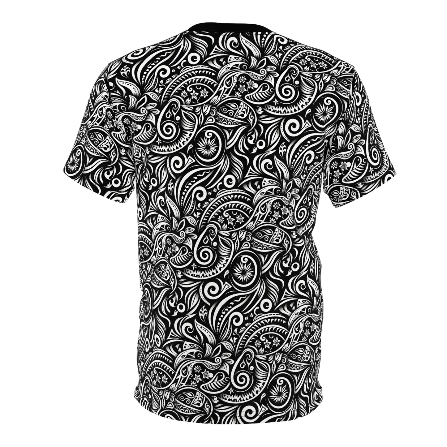 Tribal tattoos patterns all over printed t-shirt