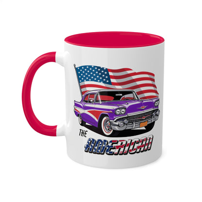 Retro American muscle car printed on mug