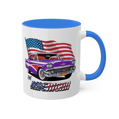 Retro American muscle car printed on mug