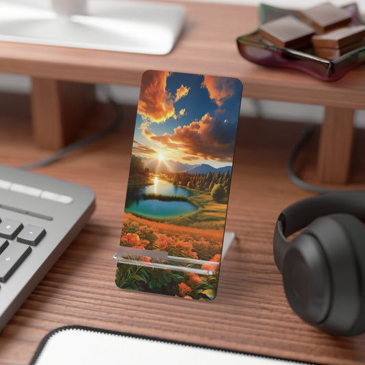 Mobile Display Stand with Nature Print for Smartphones