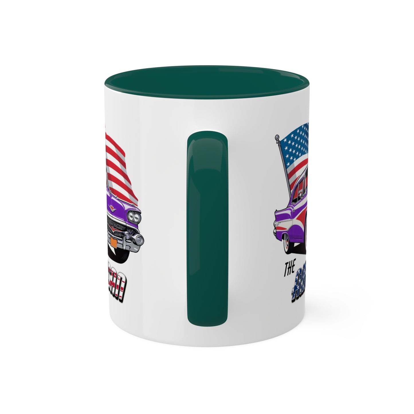 Retro American muscle car printed on mug