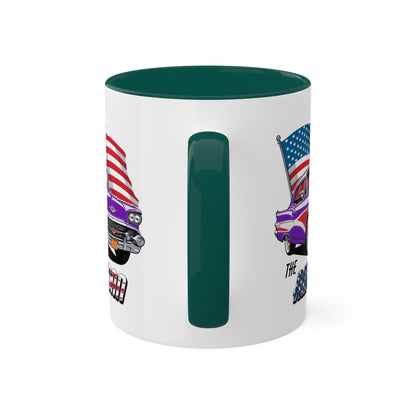 Retro American muscle car printed on mug