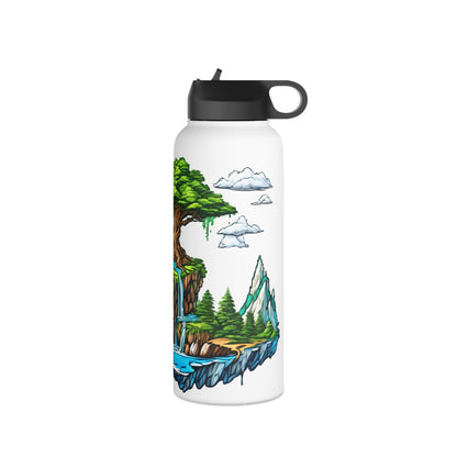 Stainless Steel Water Bottle, with Island in the Sky Design