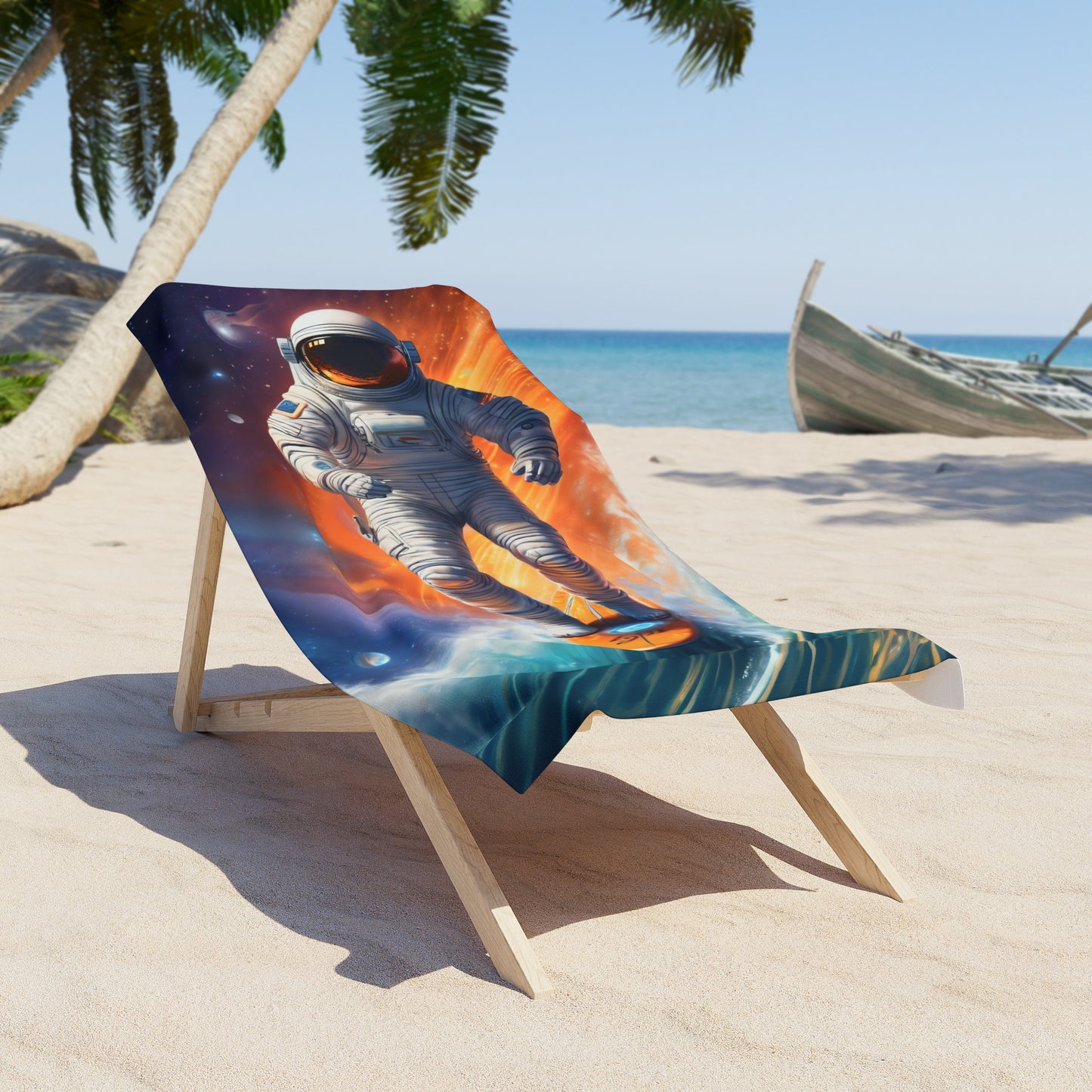 Beach Towel - Surfing Astronaut