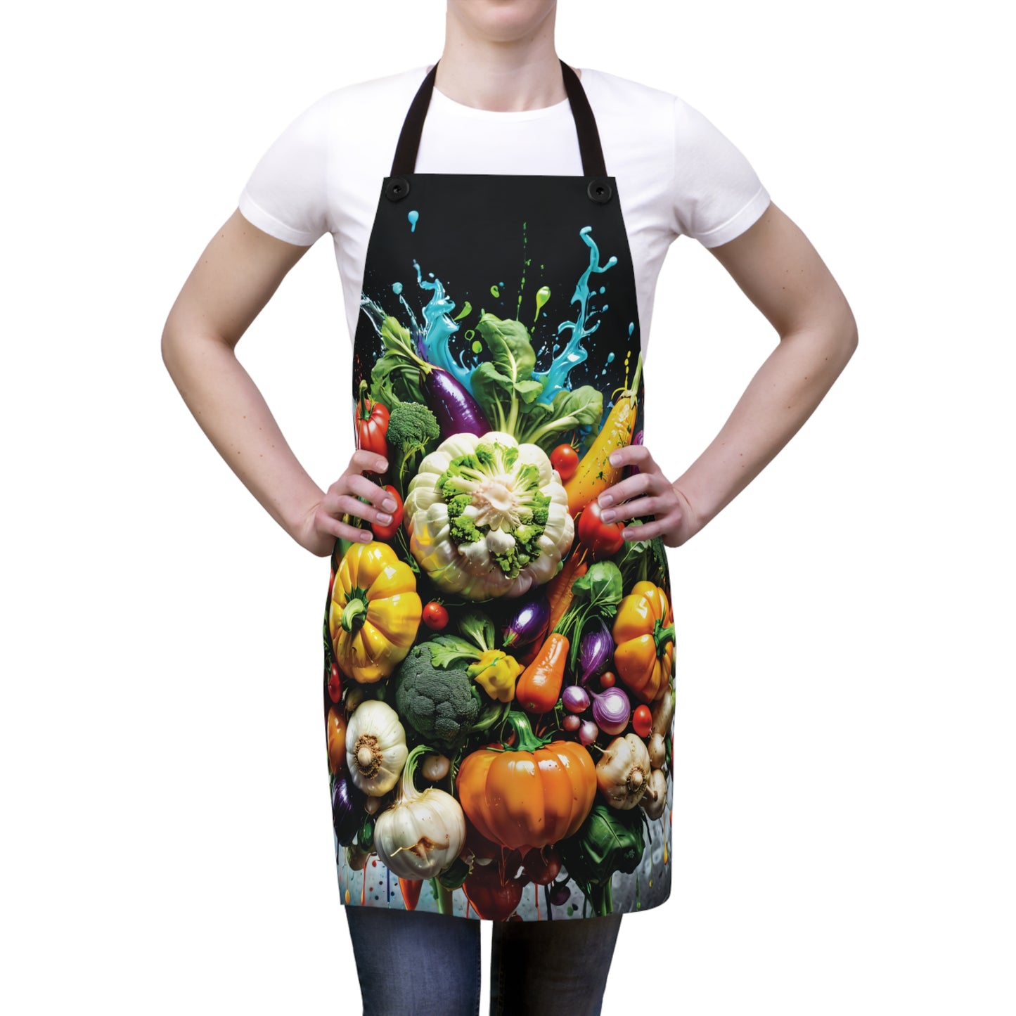 Apron with Stylish Vegetable Print Design