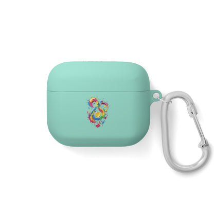 AirPods and AirPods Pro Case Cover with Graffiti Style Colorful Musical Notation Inspired Symbols