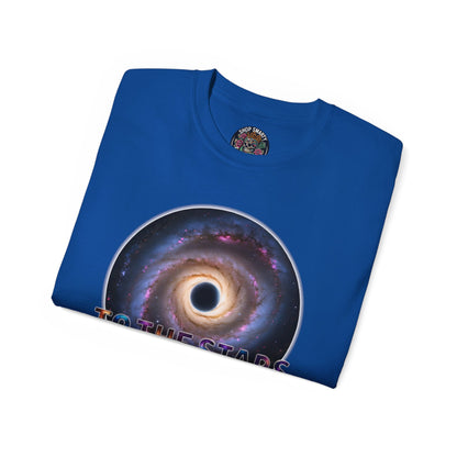 Cotton T-Shirt with Spiraling Galaxy Design