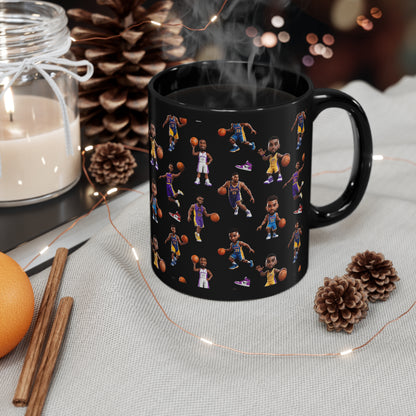 Basketball players design black ceramic Mug