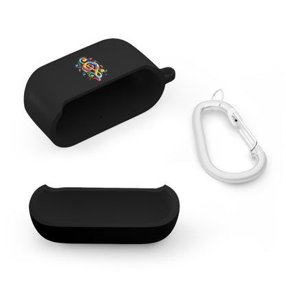 AirPods and AirPods Pro Case Cover with Graffiti Style Colorful Musical Notation Inspired Symbols