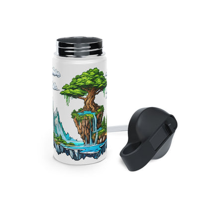 Stainless Steel Water Bottle, with Island in the Sky Design