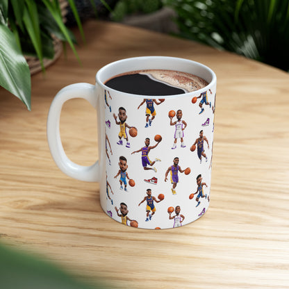 Basketball players design white ceramic Mug