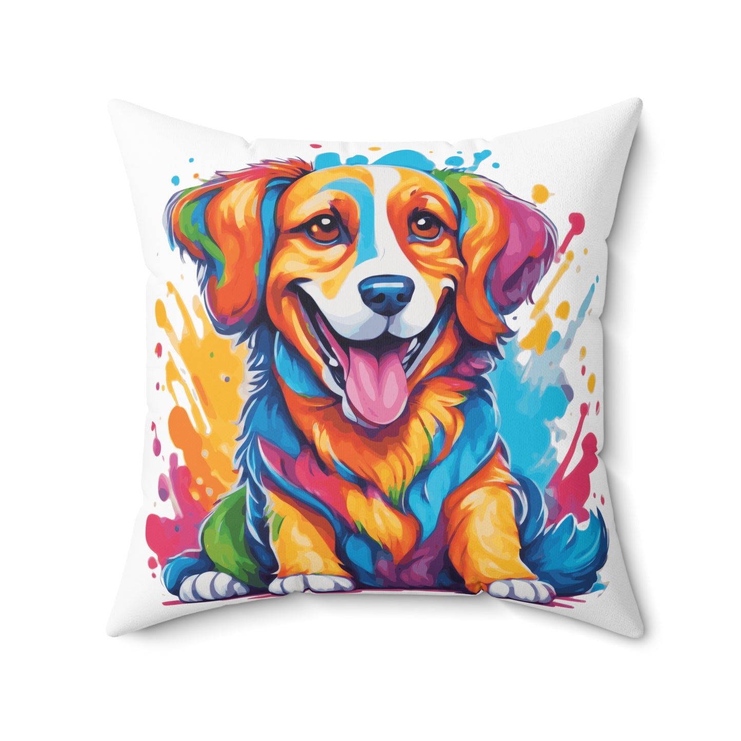 Colorful Cute Dog Pillow