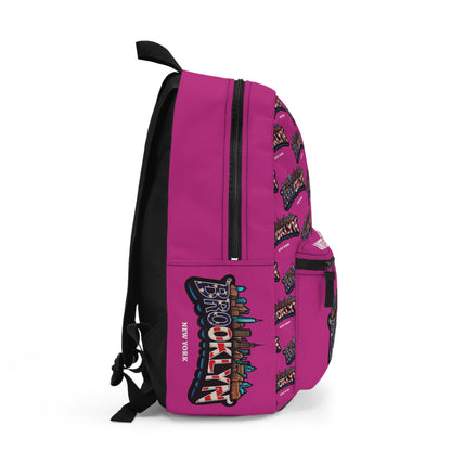 United States Brooklyn New York printed Backpack - Bag (pink edition)