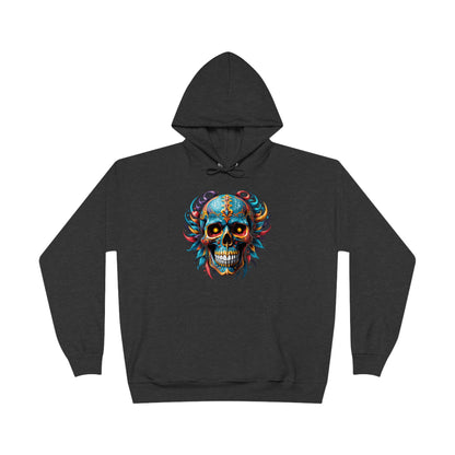 Tattoo Style Skull Printed unisex pullover hoodie sweatshirt - EcoSmart