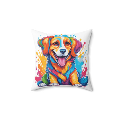 Colorful Cute Dog Pillow