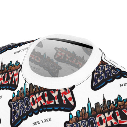 Brooklyn New York emblem logo printed on t-shirt (white edition)