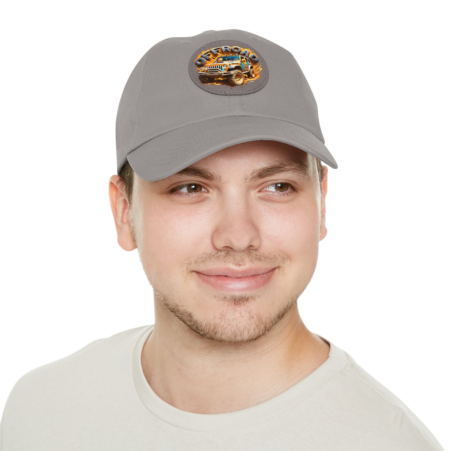 Offroad Dad Hat with Leather Patch (Round)