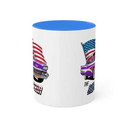 Retro American muscle car printed on mug