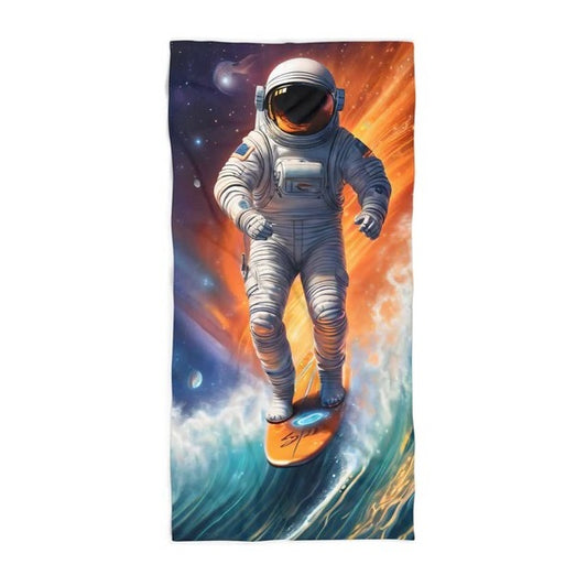 Beach Towel - Surfing Astronaut